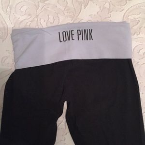 Pink cotton yoga pants